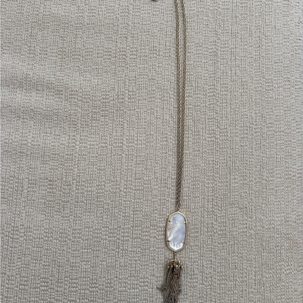 Kendra Scott Gold and Mother of Pearl Pendant Necklace